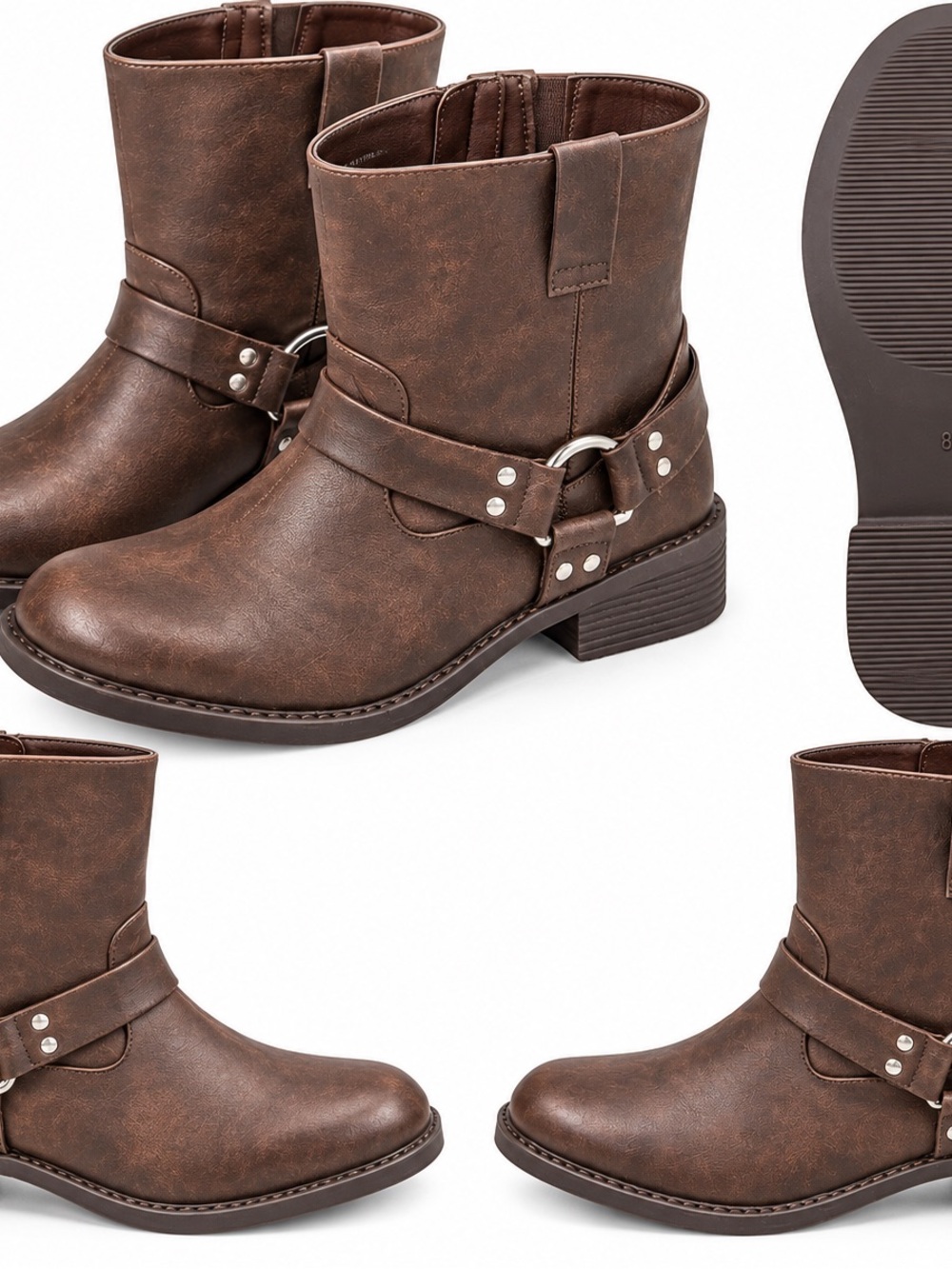 Torrid Brown Moto Bootie Boots – 8WW – NEW